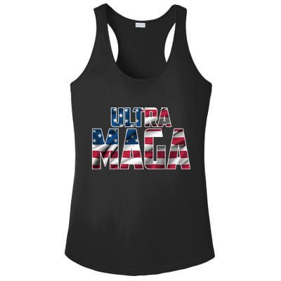 Ultra Maga USA Logo Ladies PosiCharge Competitor Racerback Tank