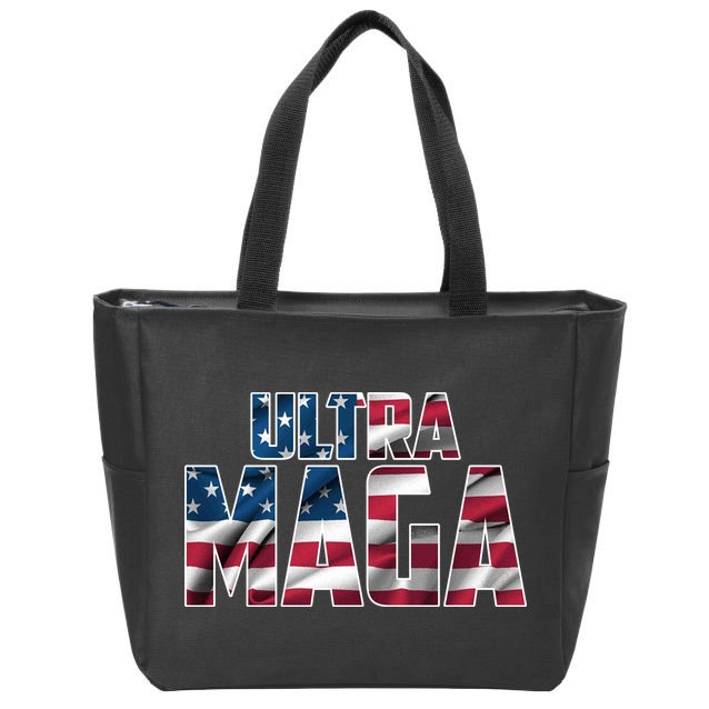 Ultra Maga USA Logo Zip Tote Bag
