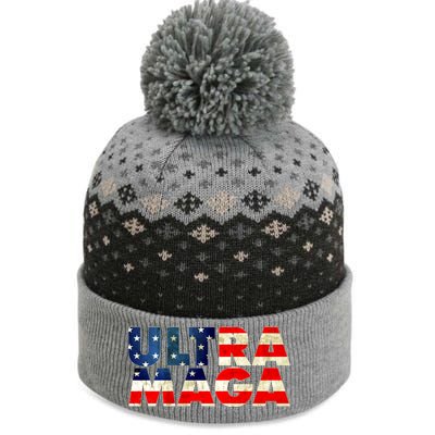 Ultra Maga USA American Flag The Baniff Cuffed Pom Beanie