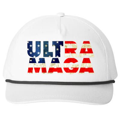 Ultra Maga USA American Flag Snapback Five-Panel Rope Hat