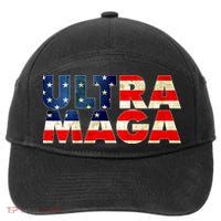 Ultra Maga USA American Flag 7-Panel Snapback Hat