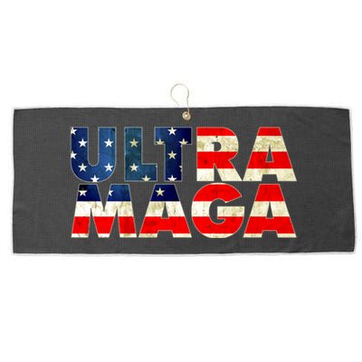 Ultra Maga USA American Flag Large Microfiber Waffle Golf Towel