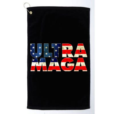 Ultra Maga USA American Flag Platinum Collection Golf Towel