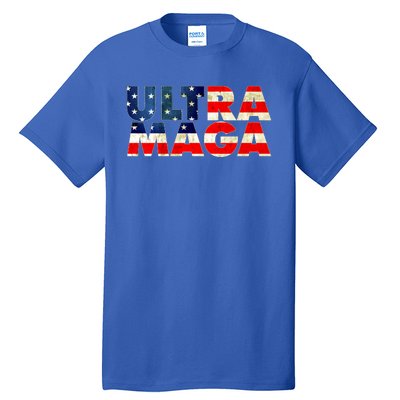 Ultra Maga USA American Flag Tall T-Shirt