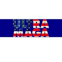 Ultra Maga USA American Flag Bumper Sticker