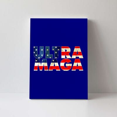 Ultra Maga USA American Flag Canvas