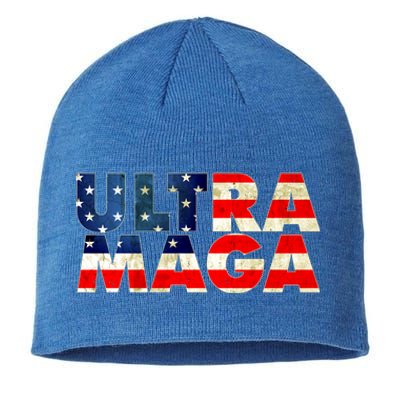 Ultra Maga USA American Flag Sustainable Beanie