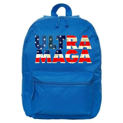 Ultra Maga USA American Flag 16 in Basic Backpack