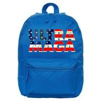 Ultra Maga USA American Flag 16 in Basic Backpack