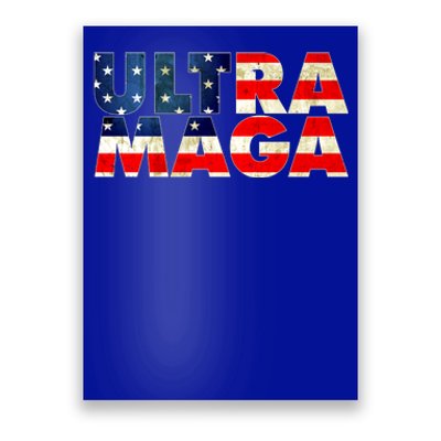 Ultra Maga USA American Flag Poster