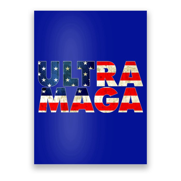 Ultra Maga USA American Flag Poster