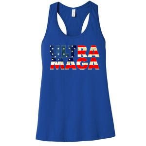 Ultra Maga USA American Flag Women's Racerback Tank