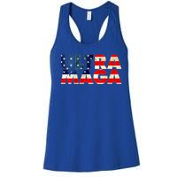 Ultra Maga USA American Flag Women's Racerback Tank