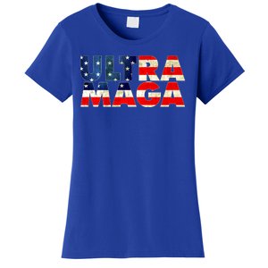 Ultra Maga USA American Flag Women's T-Shirt