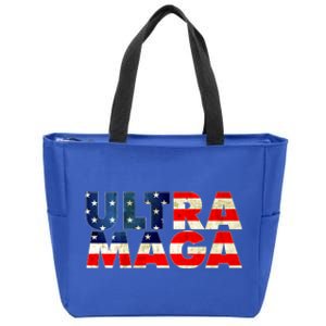 Ultra Maga USA American Flag Zip Tote Bag