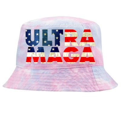 Ultra Maga USA American Flag Tie-Dyed Bucket Hat