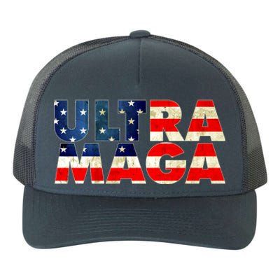 Ultra Maga USA American Flag Yupoong Adult 5-Panel Trucker Hat