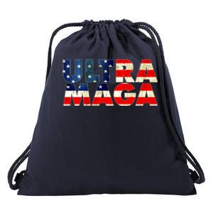 Ultra Maga USA American Flag Drawstring Bag