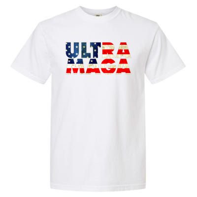 Ultra Maga USA American Flag Garment-Dyed Heavyweight T-Shirt