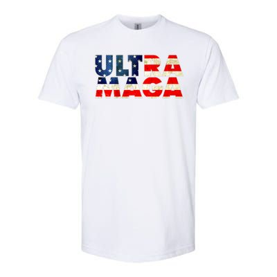 Ultra Maga USA American Flag Softstyle CVC T-Shirt