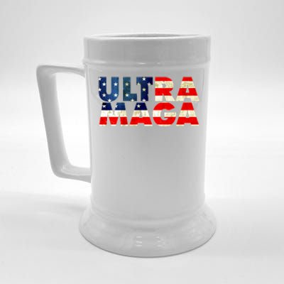 Ultra Maga USA American Flag Beer Stein