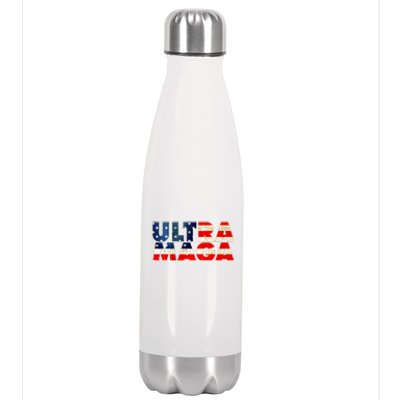 Ultra Maga USA American Flag Stainless Steel Insulated Water Bottle