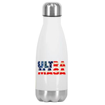 Ultra Maga USA American Flag Stainless Steel Insulated Water Bottle