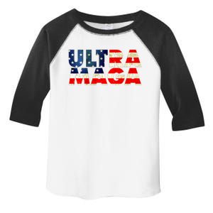 Ultra Maga USA American Flag Toddler Fine Jersey T-Shirt