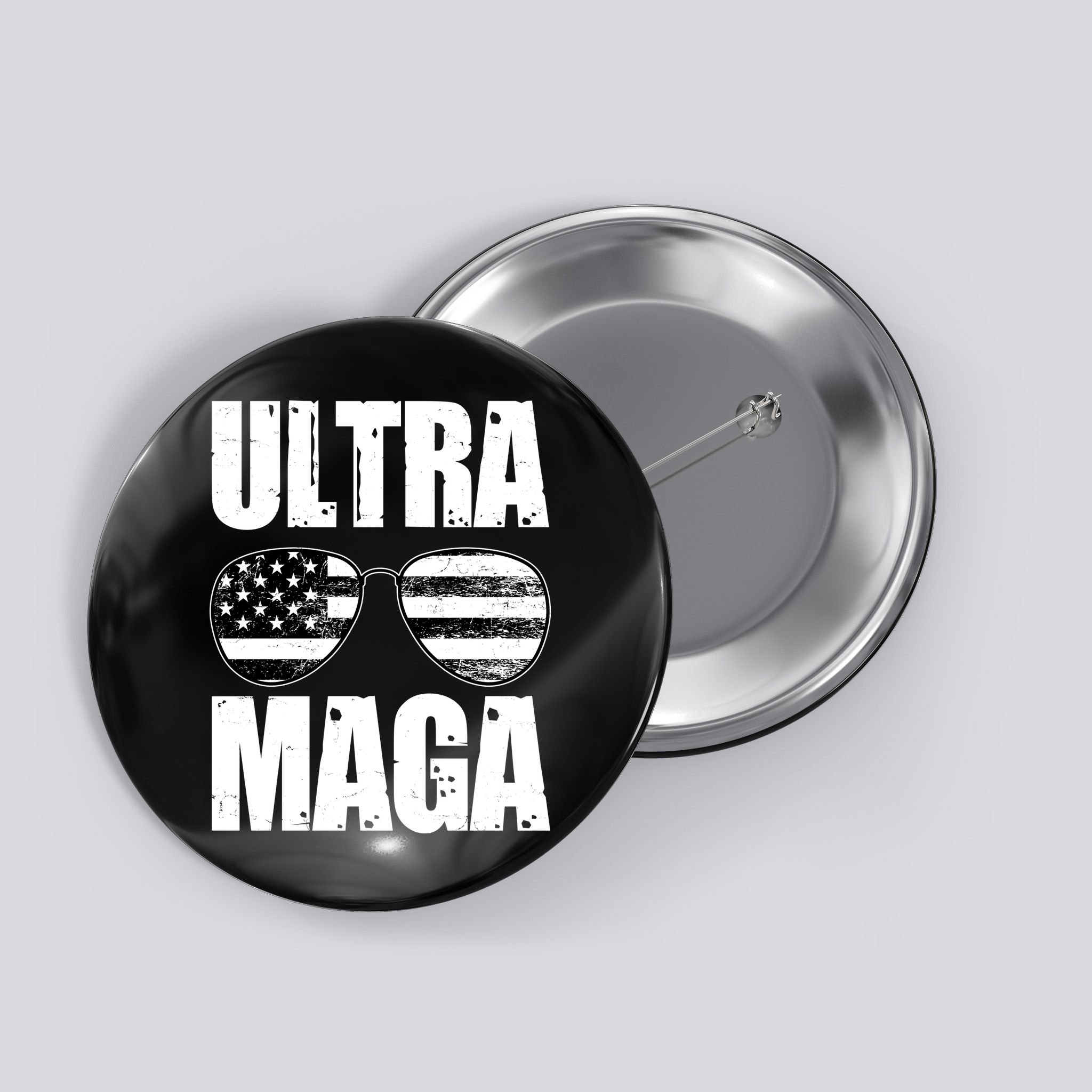 Ultra Maga USA Flag Sunglasses Button