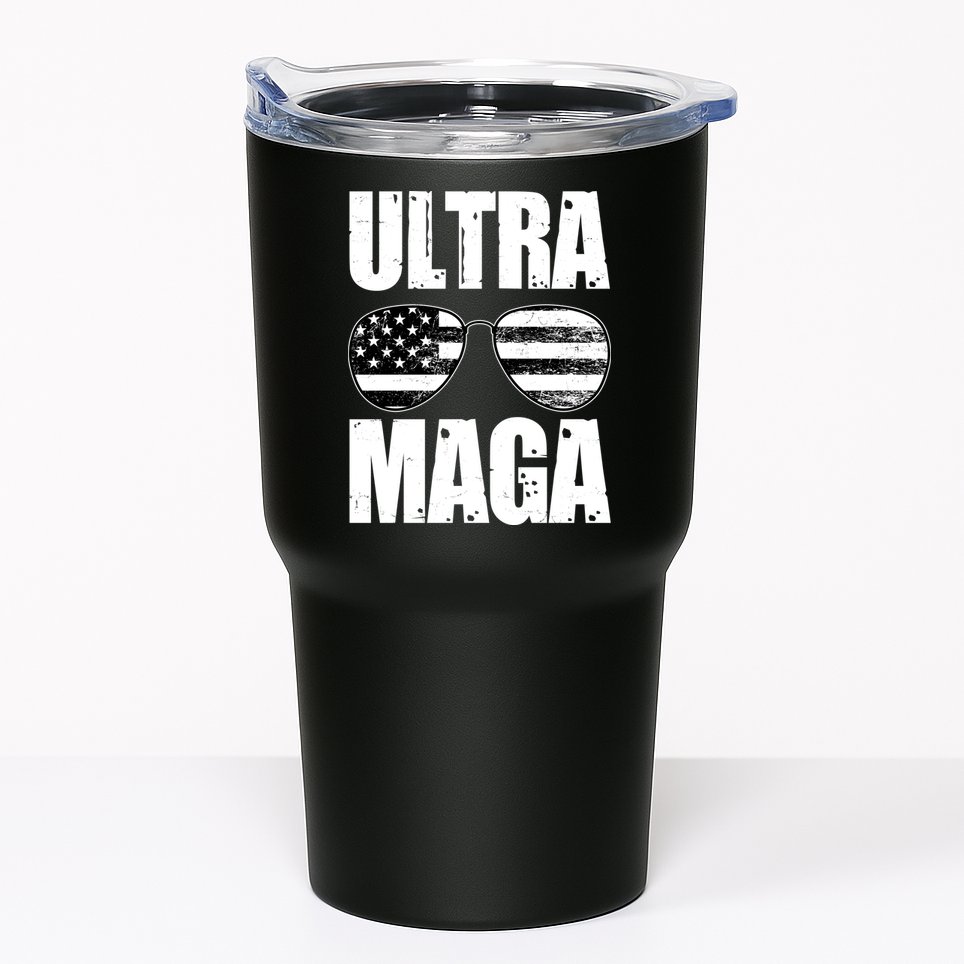 Ultra Maga USA Flag Sunglasses Tumbler
