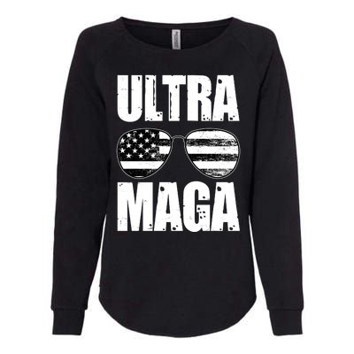 Ultra Maga USA Flag Sunglasses Womens California Wash Sweatshirt