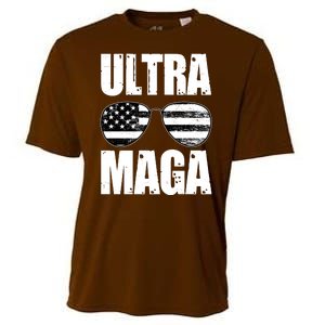 Ultra Maga USA Flag Sunglasses Cooling Performance Crew T-Shirt