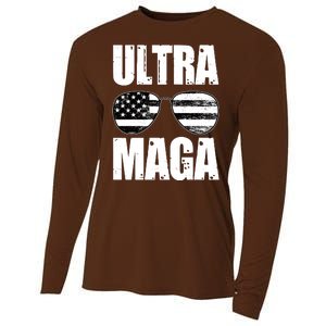 Ultra Maga USA Flag Sunglasses Cooling Performance Long Sleeve Crew