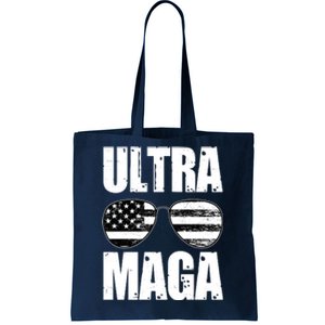 Ultra Maga USA Flag Sunglasses Tote Bag