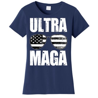 Ultra Maga USA Flag Sunglasses Women's T-Shirt