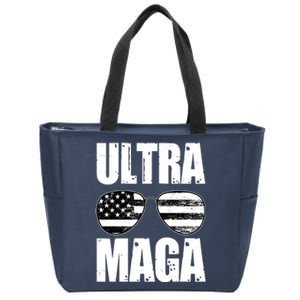 Ultra Maga USA Flag Sunglasses Zip Tote Bag