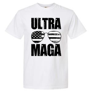 Ultra Maga USA Flag Sunglasses Garment-Dyed Heavyweight T-Shirt