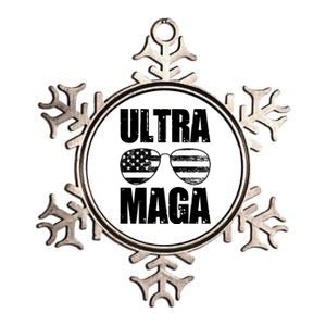 Ultra Maga USA Flag Sunglasses Metallic Star Ornament