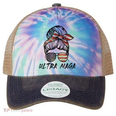 Ultra Maga USA Legacy Tie Dye Trucker Hat