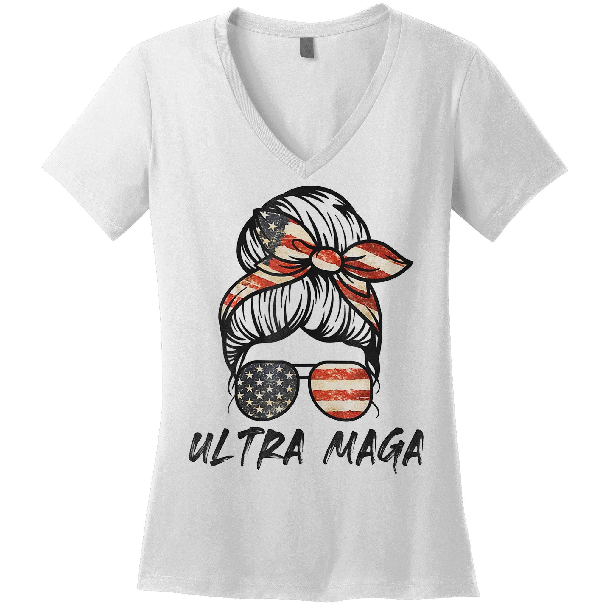 Ultra Maga USA Women's V-Neck T-Shirt