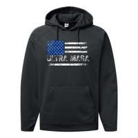 Ultra Maga Us Flag Usa Top American Ultra Mega Performance Fleece Hoodie