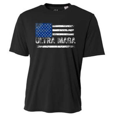 Ultra Maga Us Flag Usa Top American Ultra Mega Cooling Performance Crew T-Shirt