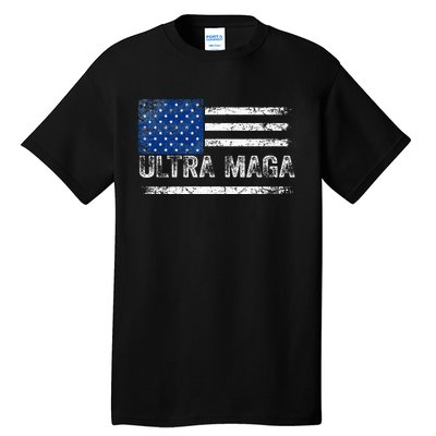 Ultra Maga Us Flag Usa Top American Ultra Mega Tall T-Shirt