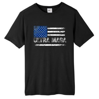 Ultra Maga Us Flag Usa Top American Ultra Mega Tall Fusion ChromaSoft Performance T-Shirt