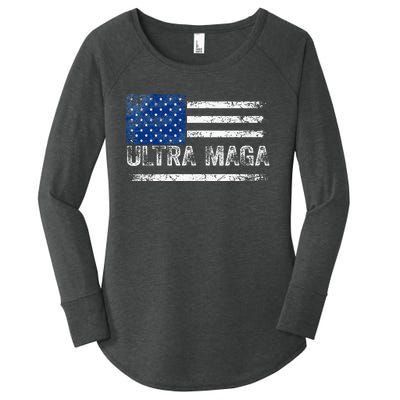 Ultra Maga Us Flag Usa Top American Ultra Mega Women's Perfect Tri Tunic Long Sleeve Shirt