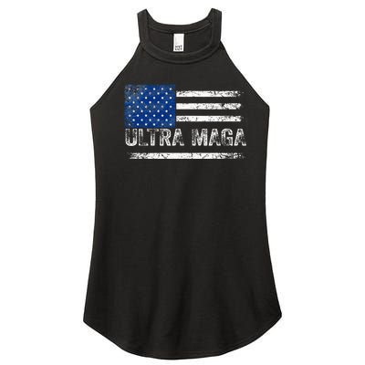 Ultra Maga Us Flag Usa Top American Ultra Mega Women's Perfect Tri Rocker Tank