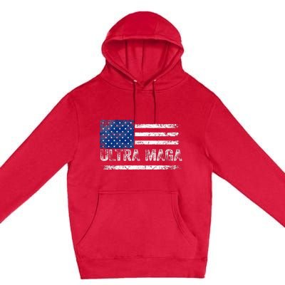 Ultra Maga Us Flag Usa Top American Ultra Mega Premium Pullover Hoodie