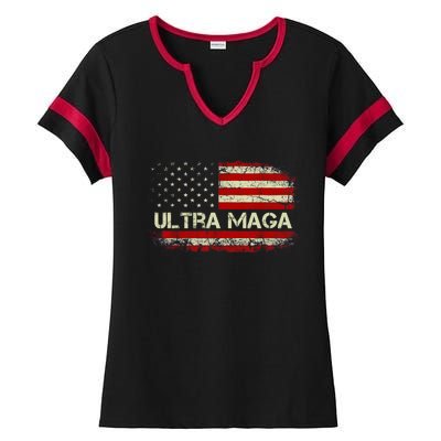 Ultra Maga Ladies Halftime Notch Neck Tee