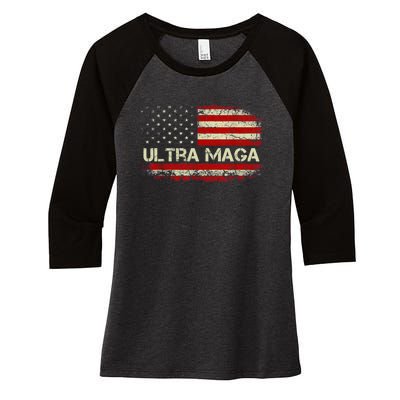 Ultra Maga Women's Tri-Blend 3/4-Sleeve Raglan Shirt