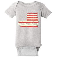 Ultra MAGA USA Flag Baby Bodysuit